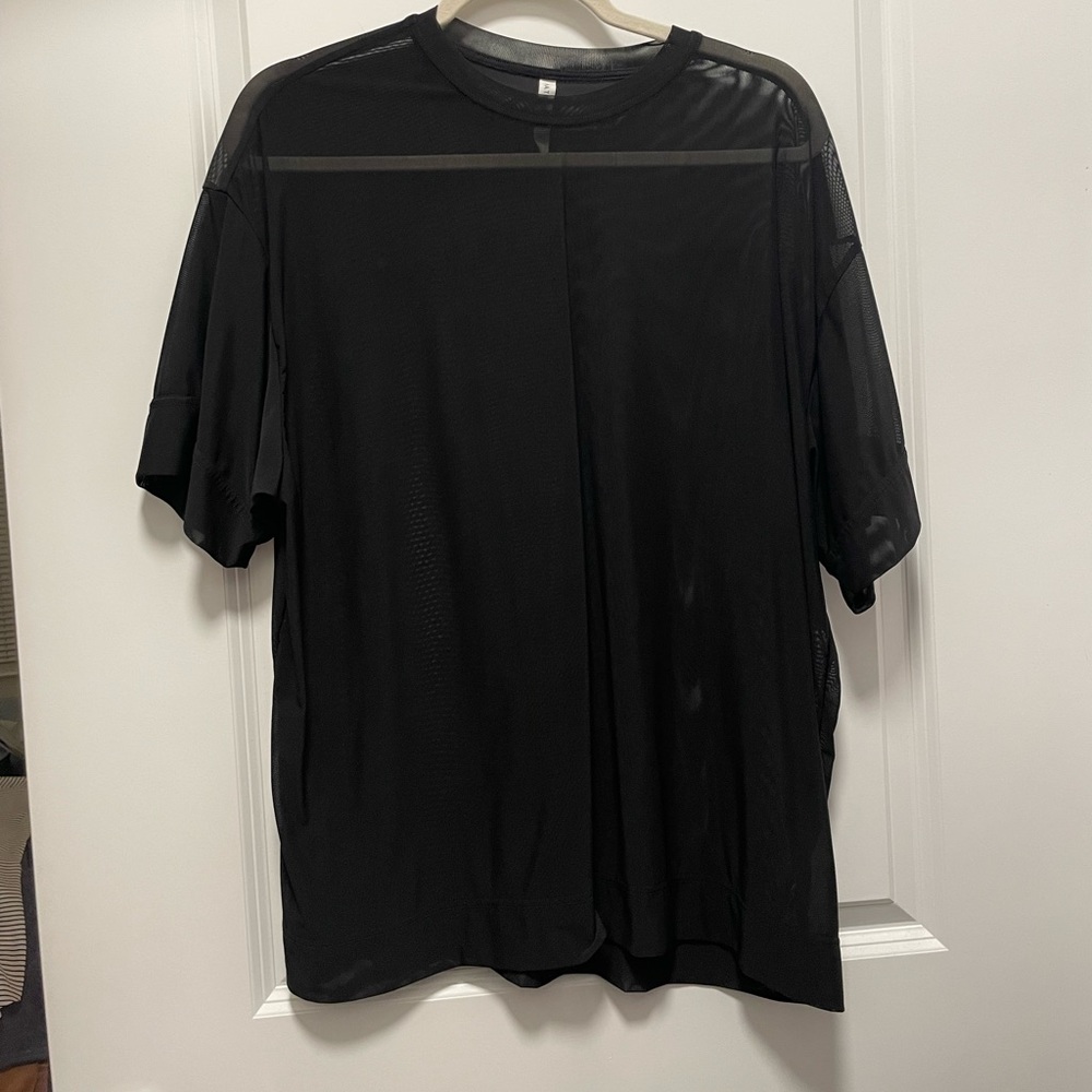 Athleta oversized mesh shirt